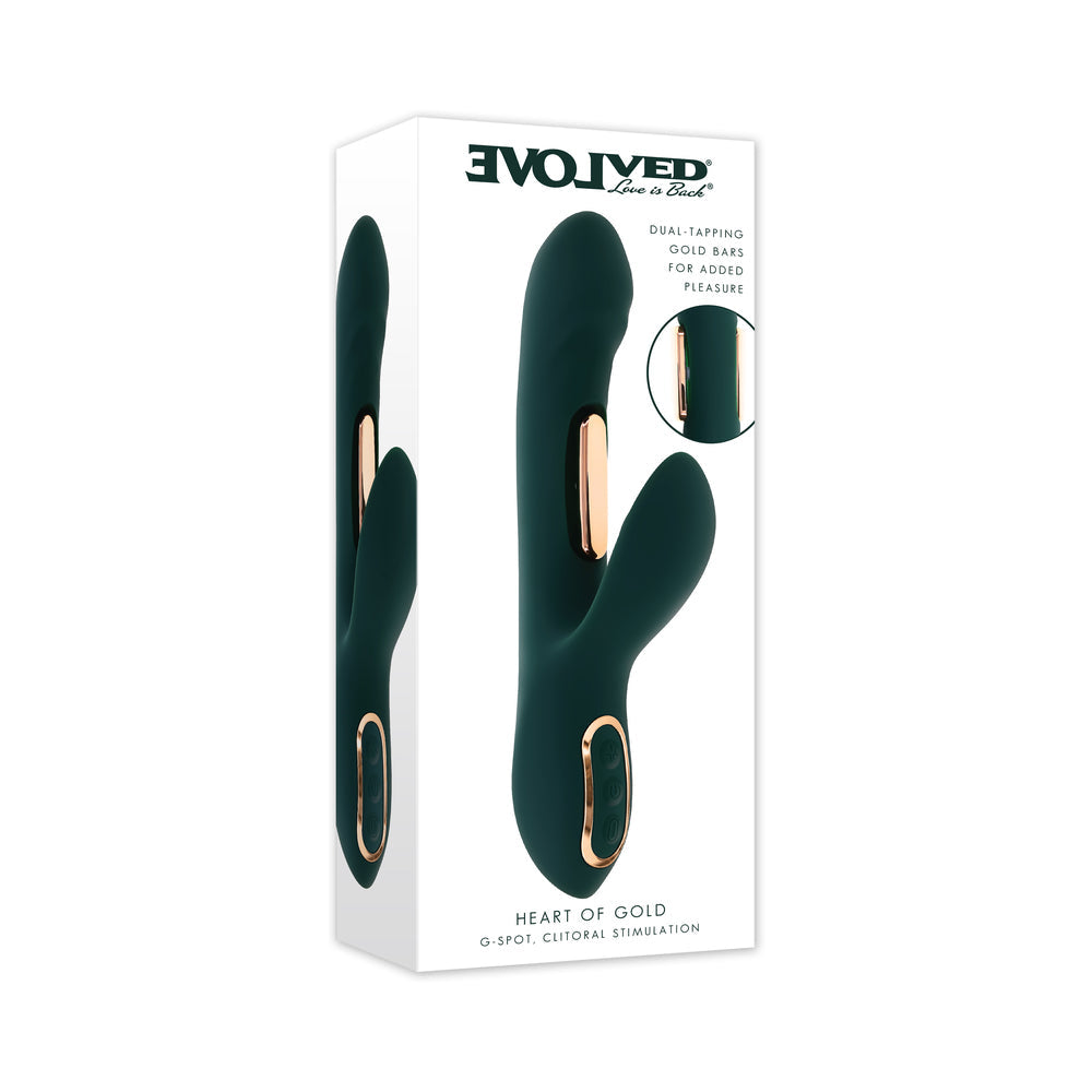 Evolved Heart Of Gold Vibrator - Green